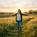 A calm nature scene representing a healthy money mindset